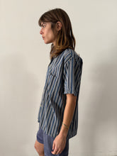 50s/60s Ivy League Blue Striped Shirt