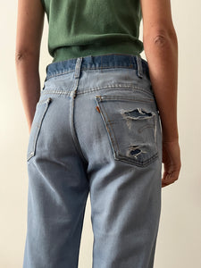 70s Levis 575 Thrashed Bell Bottom Jeans