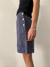 30s/40s Faded French Linen Side Button Shorts