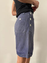 30s/40s Faded French Linen Side Button Shorts