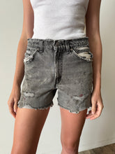 Thrashed Faded Black Levis Shorts 30w