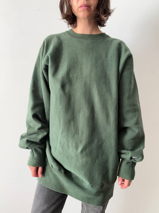 Plain Green Champion Sweatshirt