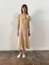 1920s/30s Yellow Rose Dress