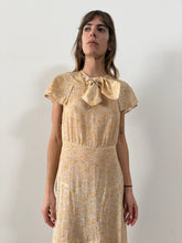 1920s/30s Yellow Rose Dress