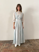 1910s Blue Linen Dress