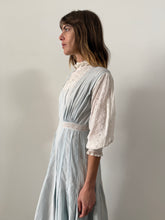 1910s Blue Linen Dress