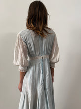 1910s Blue Linen Dress