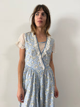 30s/40s Blue Floral Cotton Dress