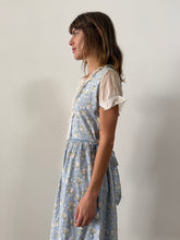30s/40s Blue Floral Cotton Dress