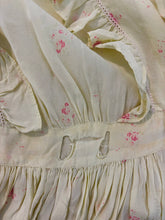 Pistachio Silk Dress with Little Roses