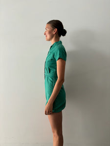 50s Emerald Cotton Gym Suit