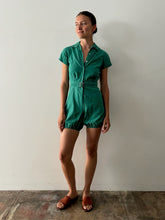 50s Emerald Cotton Gym Suit