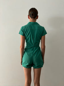 50s Emerald Cotton Gym Suit