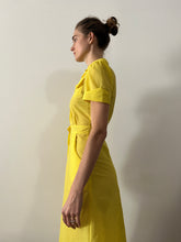 40s Day Glow Yellow Nylon Waitress Uniform