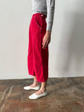 50s Red Side-Zip Pants 23w