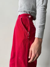 50s Red Side-Zip Pants 23w