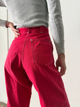 50s Red Side-Zip Pants 23w