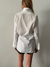 40s/50s White Button Down Shirt