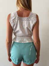 Antique French White Cotton & Lace Corset Cover