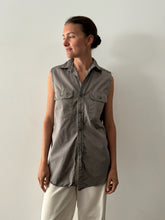 Grey Sleeveless Work Shirt