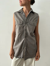 Grey Sleeveless Work Shirt