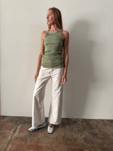 White Cotton Sailor Pants 30w