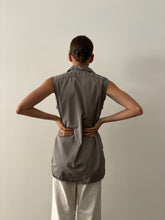 Grey Sleeveless Work Shirt