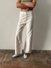 White Cotton Sailor Pants 30w