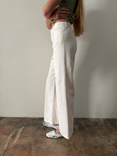 White Cotton Sailor Pants 30w