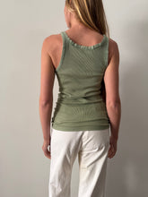 60s Ribbed Sage Tank Top