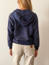 Waffle Lined Navy Zip Up Hoodie