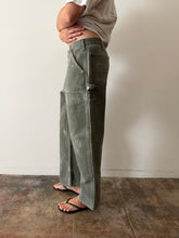 Paint Covered Sage Double Knee Carhartts 33w