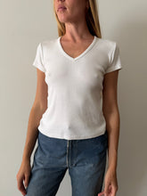 Gap White Cotton V Neck