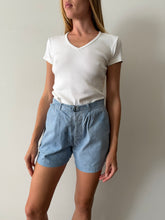Light Blue Linen Shorts 28w