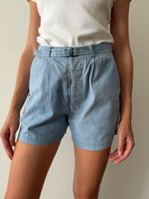 Light Blue Linen Shorts 28w