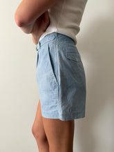 Light Blue Linen Shorts 28w