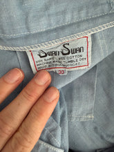 Light Blue Linen Shorts 28w