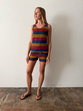 60s Catalina Mens Striped 2pc Cotton Swimsuit