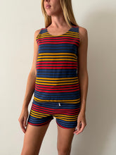 60s Catalina Mens Striped 2pc Cotton Swimsuit