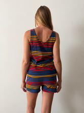 60s Catalina Mens Striped 2pc Cotton Swimsuit