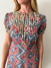 30s/40s Sheer Floral Dress