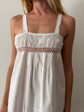 20s French White Cotton Slip Dress