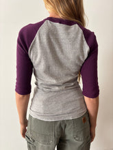 Purple and Grey Baseball Tee