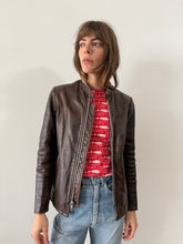 Brown Cafe Racer Moto Jacket