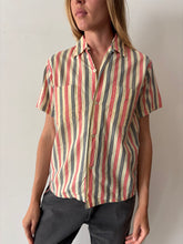 60s Striped Cotton Mens Shirt