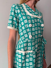 30s Seersucker Cotton Wrap Dress