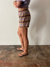 60s Plaid Swim Shorts 31w