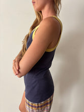 soft 70s Navy Ringer Tank