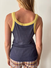 soft 70s Navy Ringer Tank
