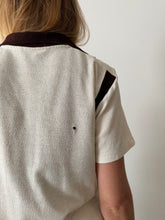 50s/60s Brown & White Cotton Bowling Shirt